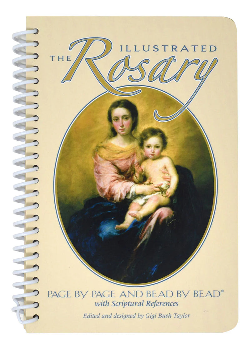 Illustrated Rosary Prayer Book - Page by Page & Bead by Bead with Art