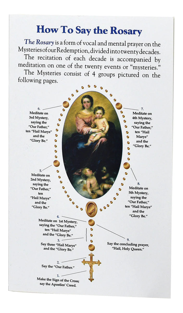 How to Pray the Rosary Pamphlet | Catholic Rosary Prayer Guide by Catholic Book Publishing