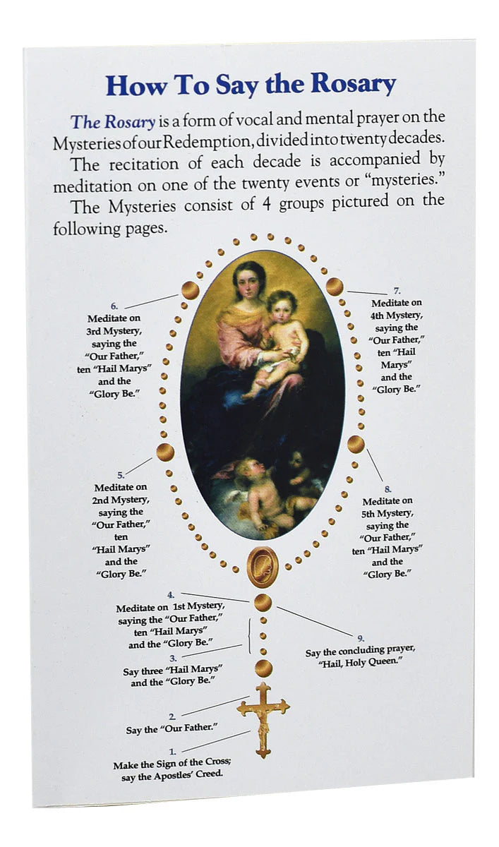 How to Pray the Rosary Pamphlet | Catholic Rosary Prayer Guide by Catholic Book Publishing