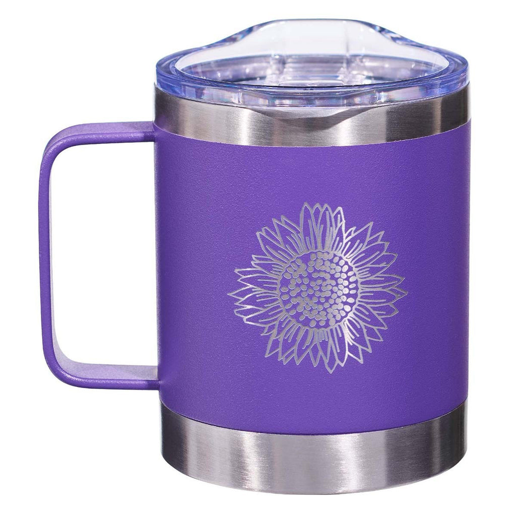 Strength & Dignity Purple Camp-style Stainless Steel Mug - Proverbs 31:25