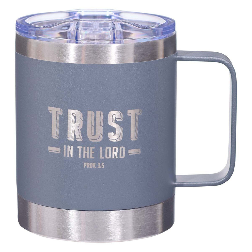 Trust the LORD Cool Gray Camp-style Stainless Steel Mug - Proverbs 3:5