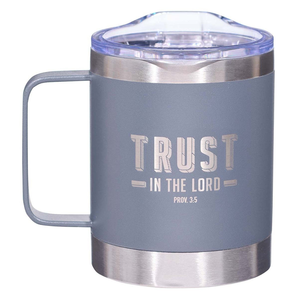 Trust the LORD Cool Gray Camp-style Stainless Steel Mug - Proverbs 3:5