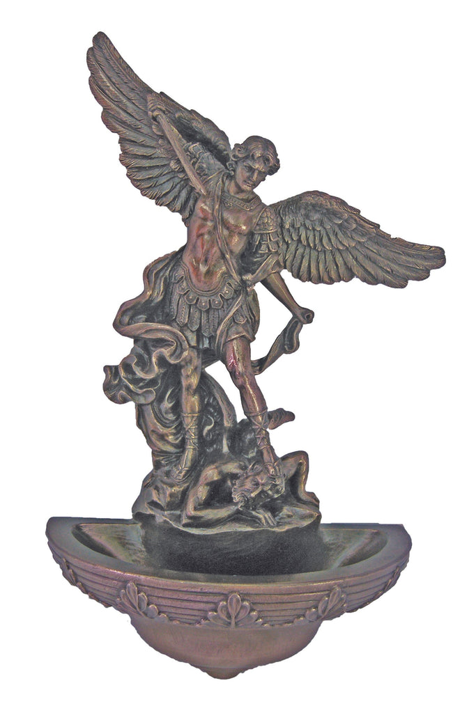 Michael - St. Michael Holy Water Font 9"