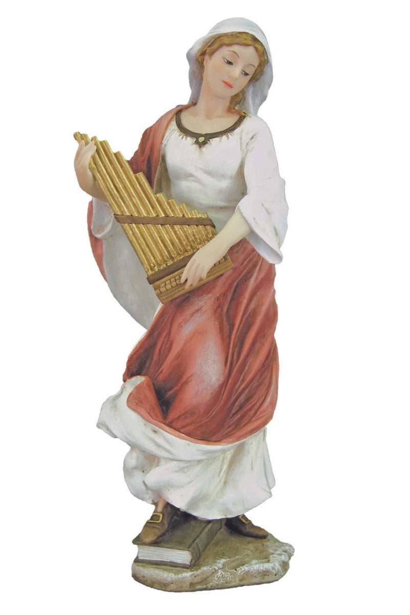 Hand-painted St. Cecilia Statue - Musician Gift | Goldscheider of Vienna