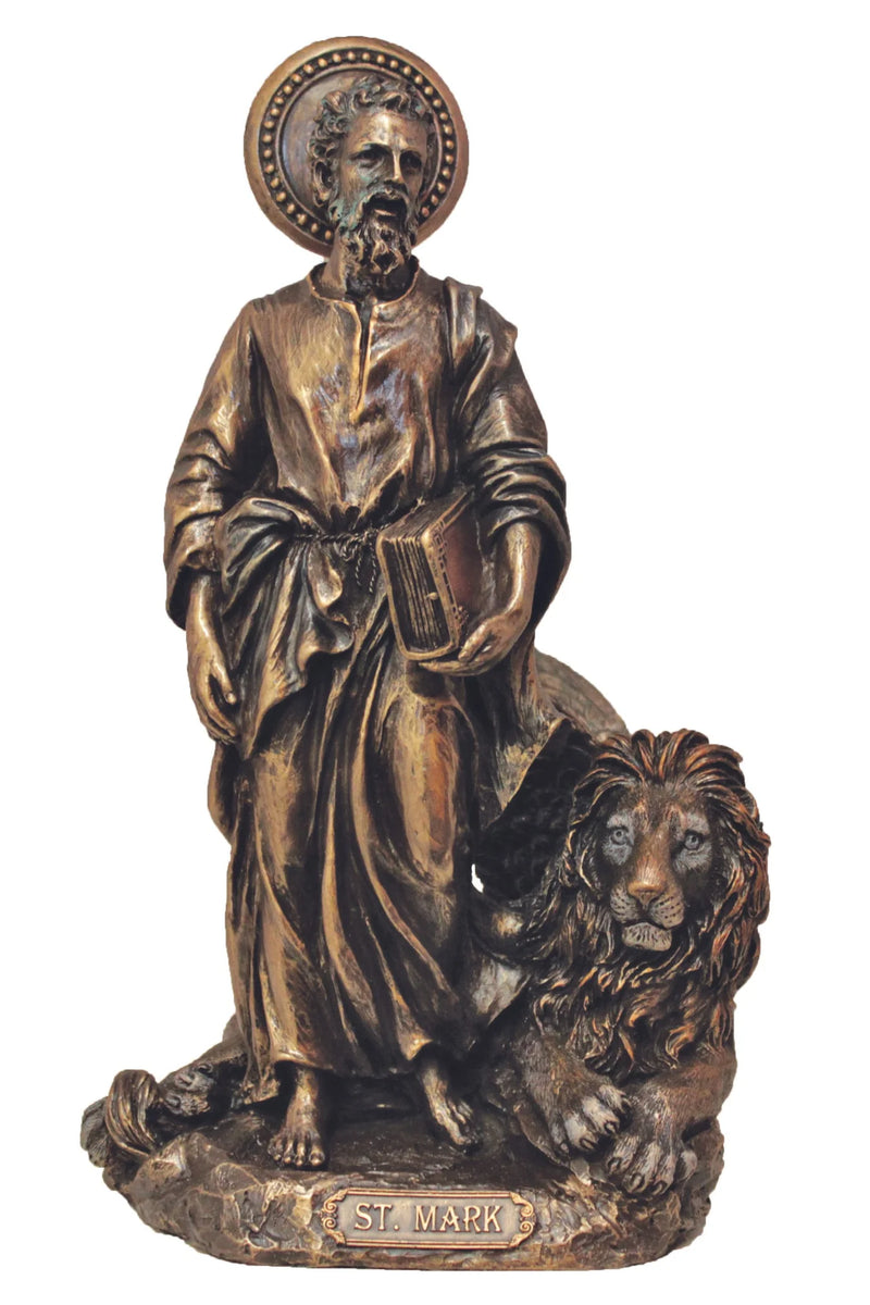 St. Mark the Evangelist Bronze Statue 8" | Goldscheider of Vienna