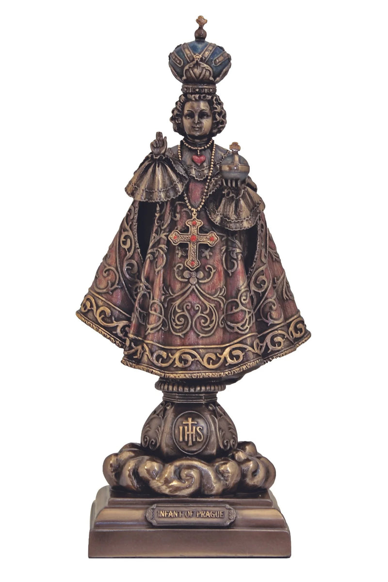 Infant of Prague on Pedestal Bronze Statue | Goldscheider of Vienna