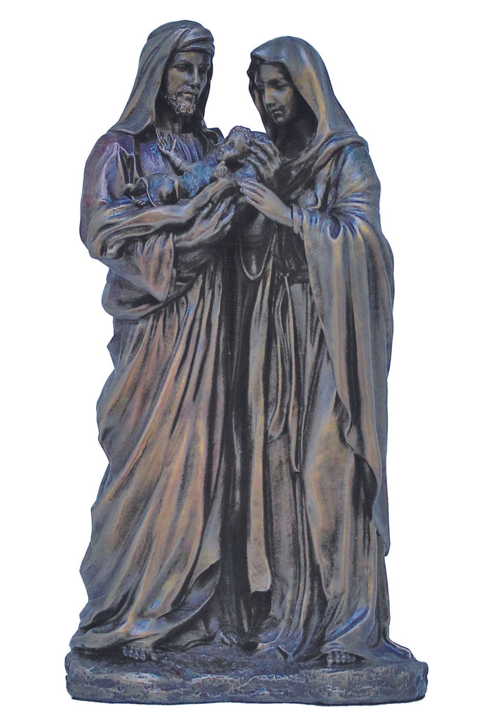 Holy Family Bronze Statue 8.5"