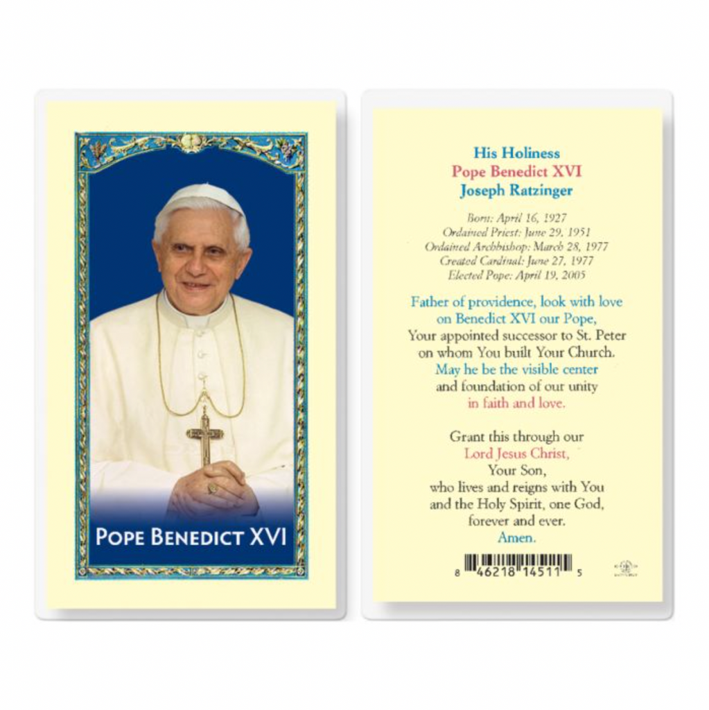 Benedict - Pope Benedict Holy Card