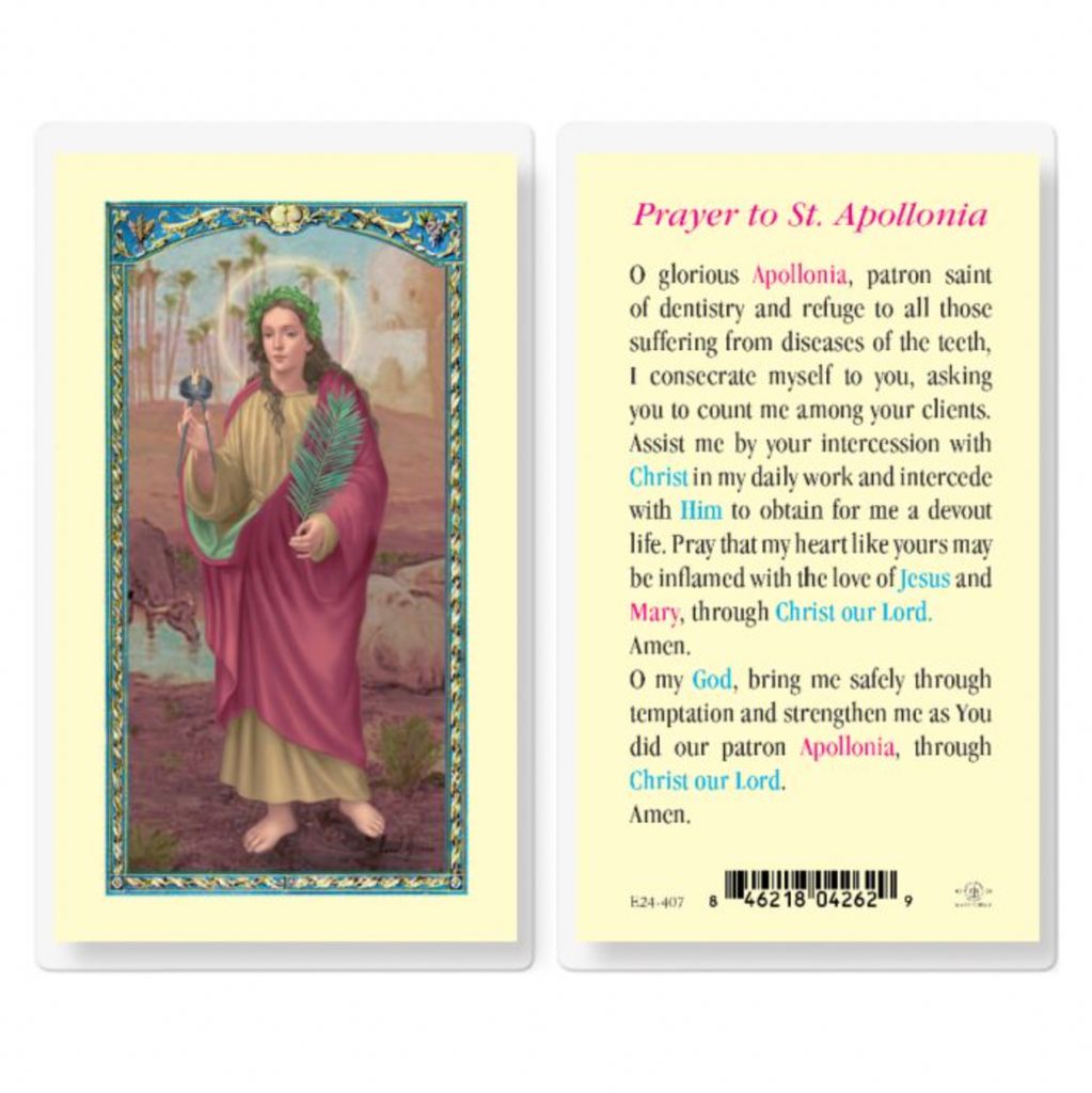 Apollonia - Saint Apollonia Holy Card
