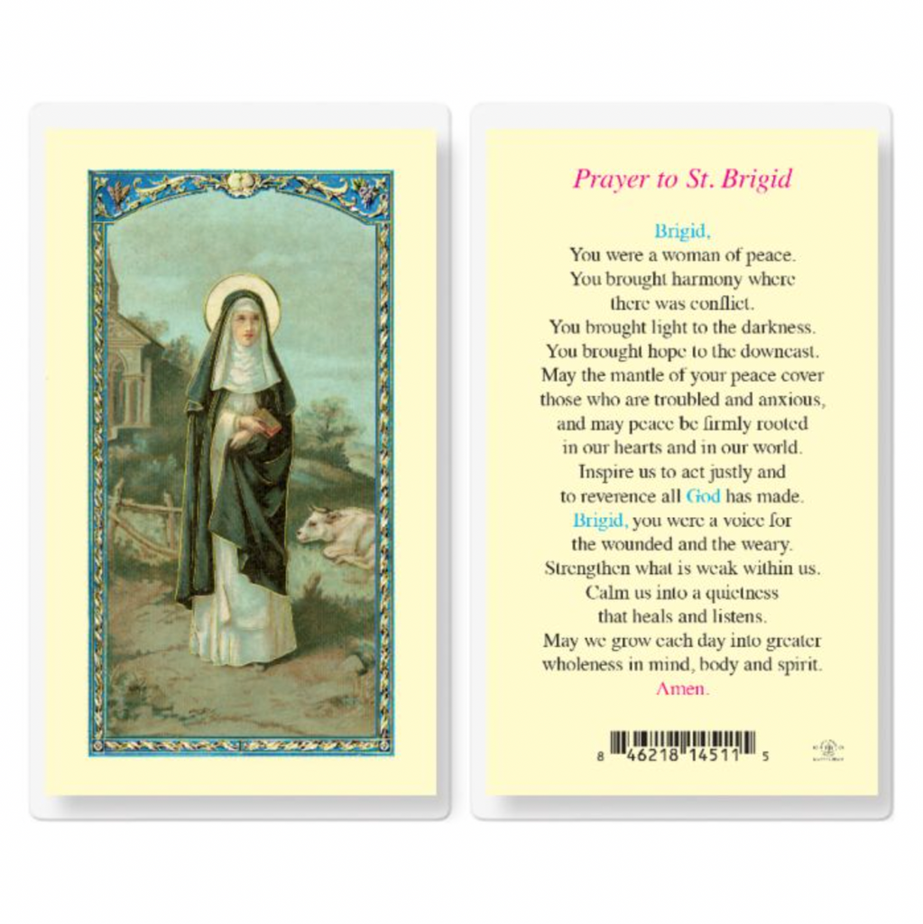 Brigid - Saint Brigid Holy Card
