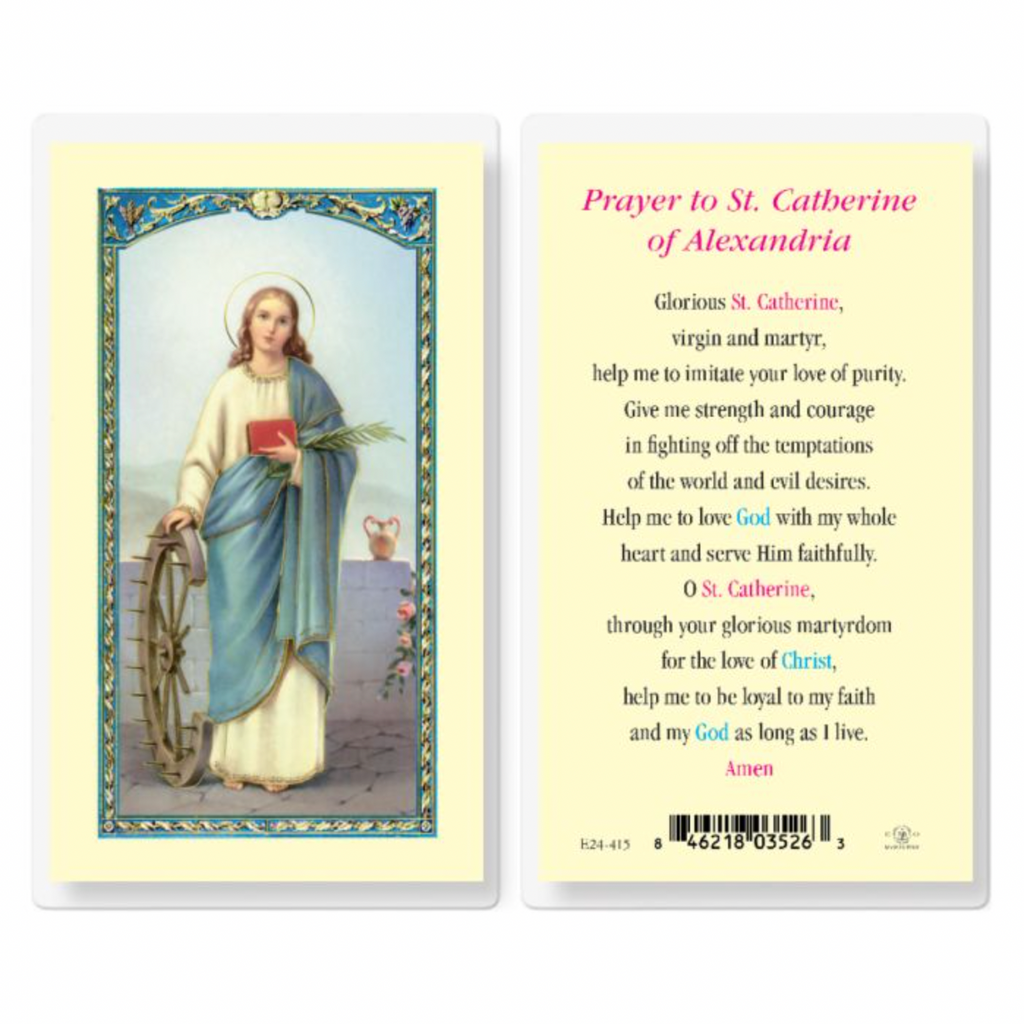 Catherine - Saint Catherine of Alexandria Holy Card
