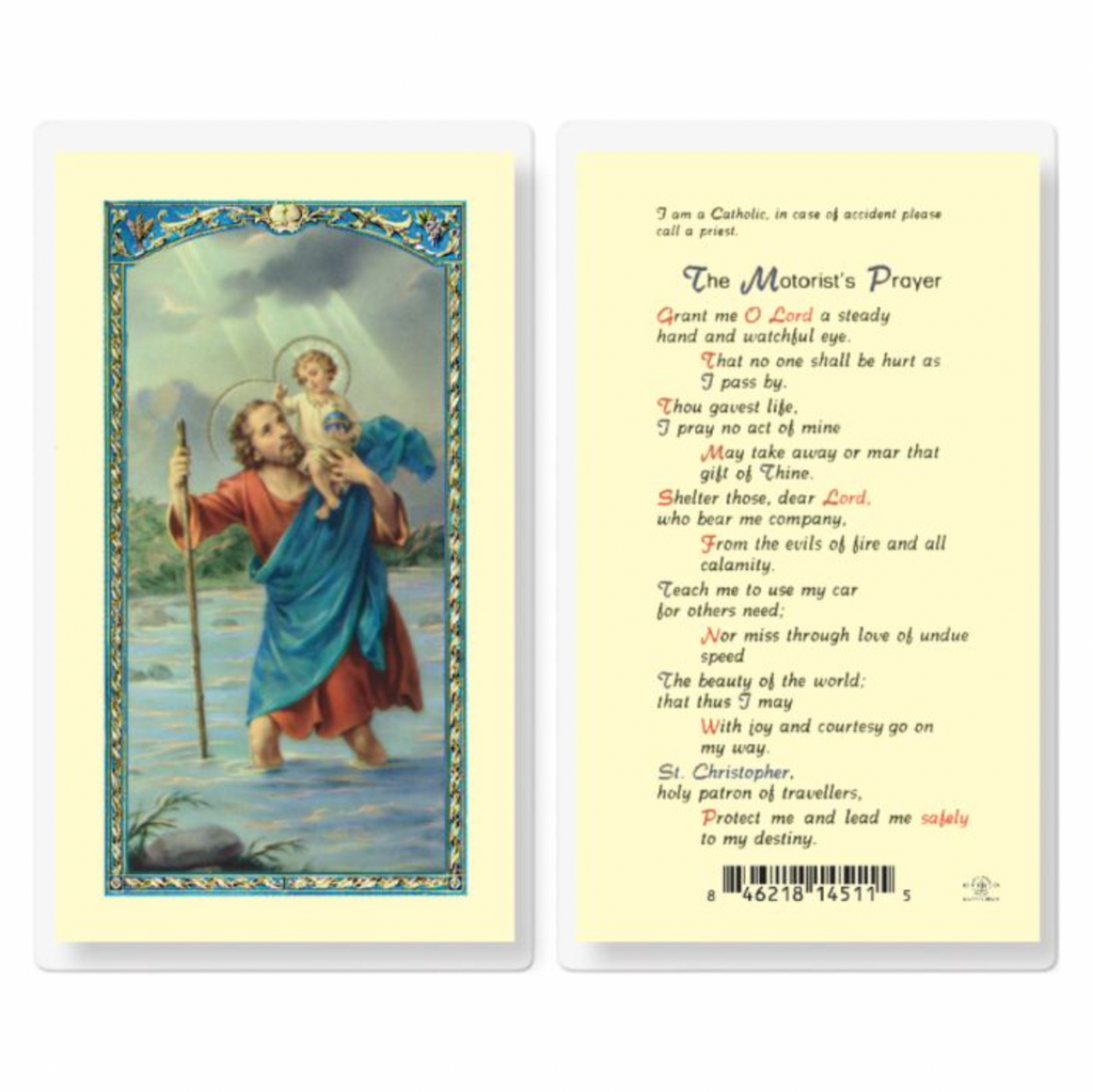 Christopher - Saint Christopher Motorist's Prayer Holy Card