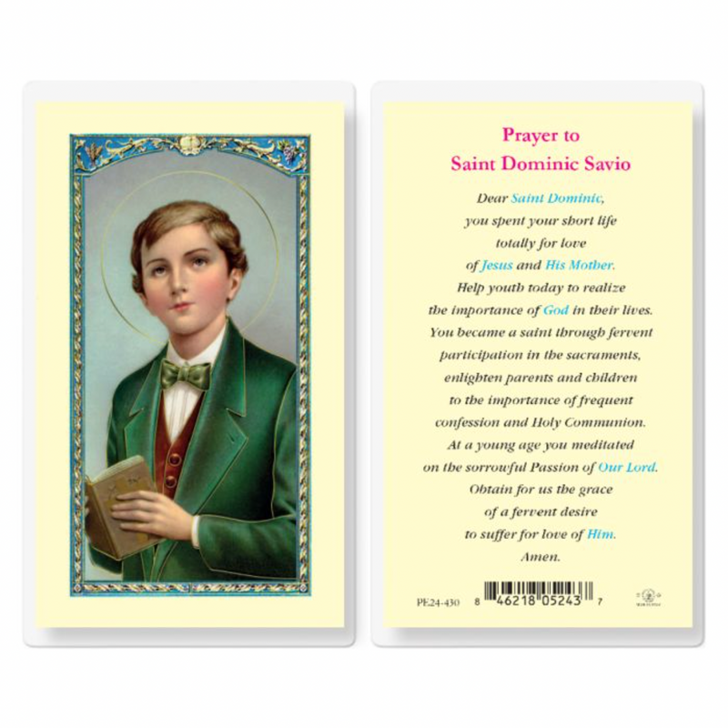 Dominic Savio - Saint Dominic Savio Holy Card