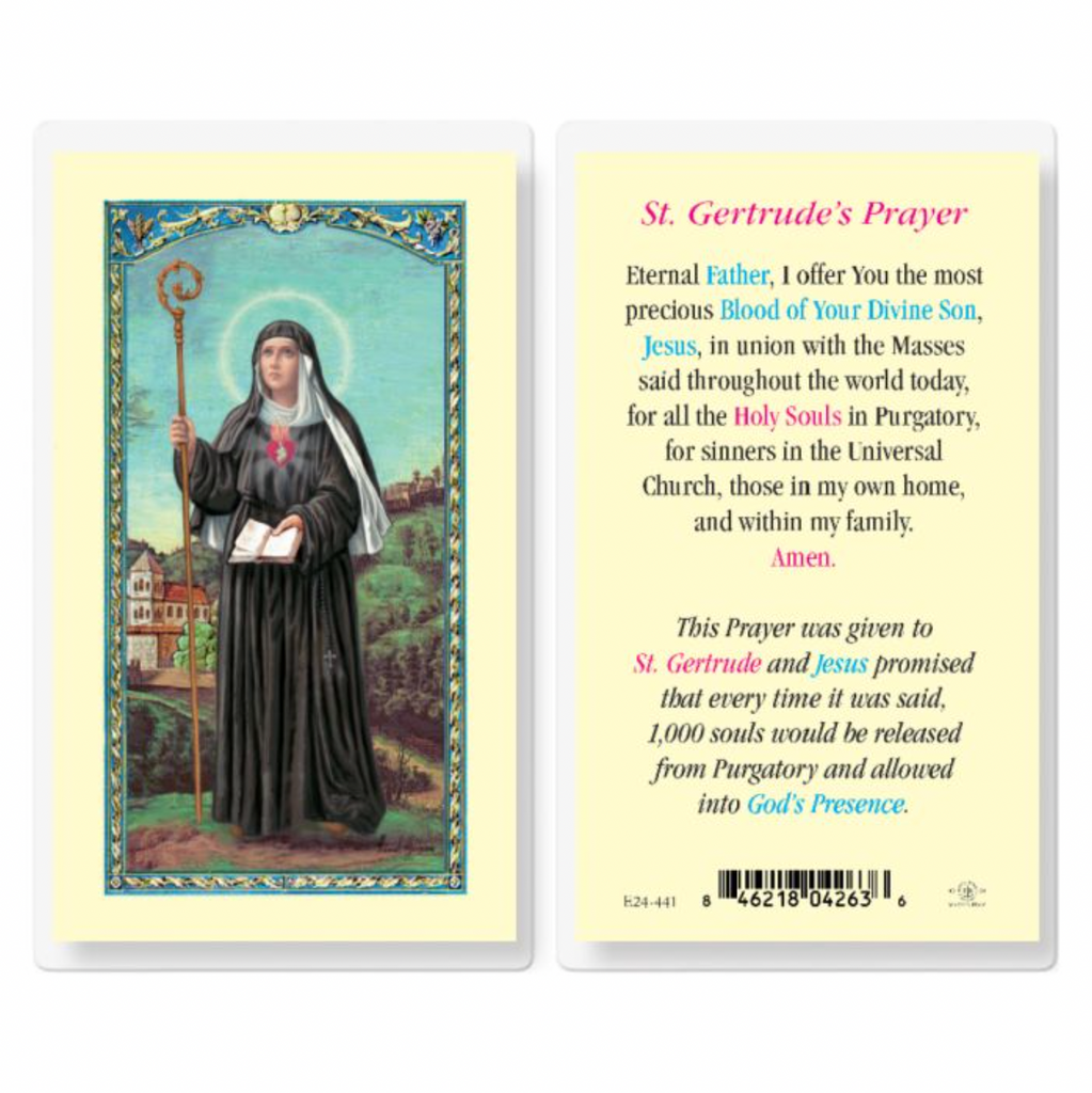 Gertrude - Saint Gertrude Holy Card