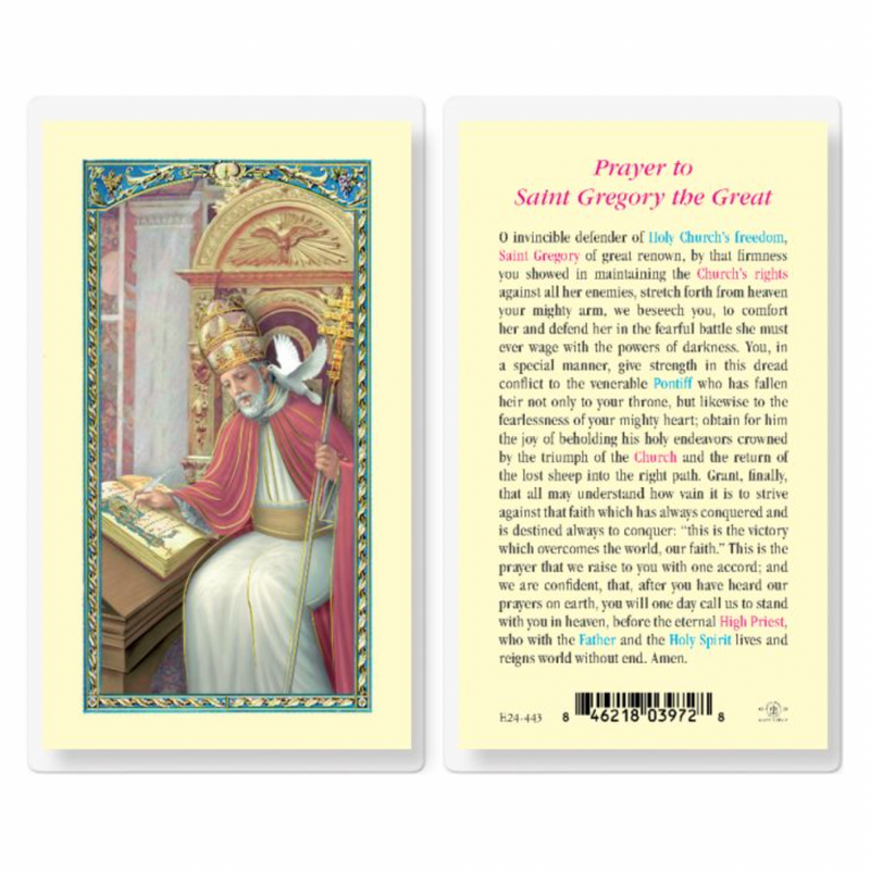 Gregory - Saint Gregory Holy Card