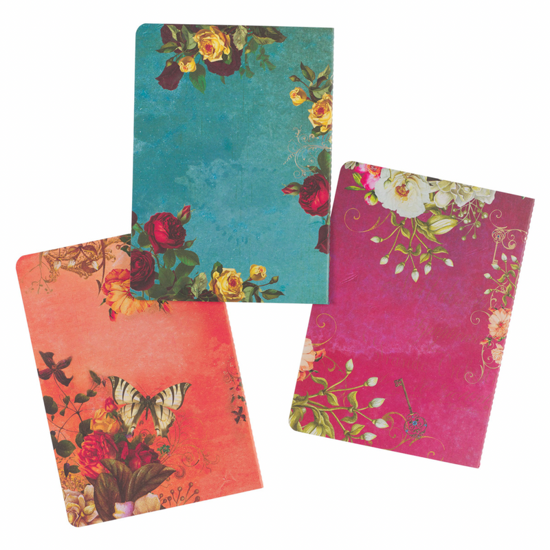 Hope Grace and Be Still Secret Garden Butterfly Notebook Set