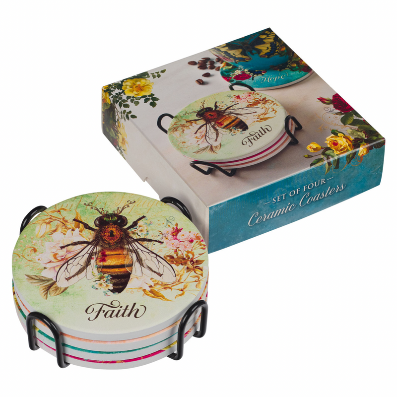 Secret Garden 4-piece Ceramic Coaster Set