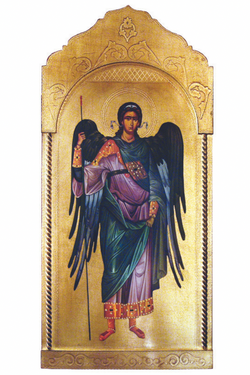 St. Gabriel the Archangel Florentine Plaque | 45x21" | Gold Leaf | Made in Italy