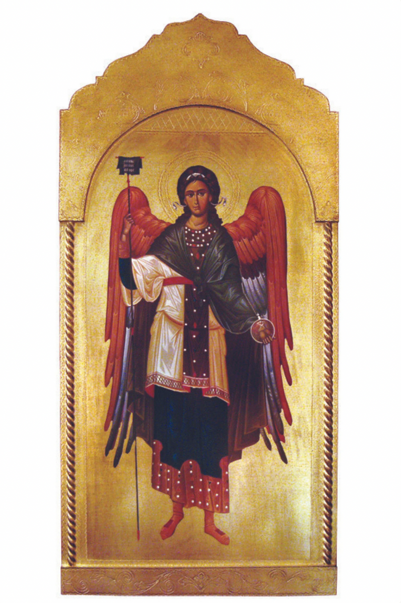St. Michael the Archangel Florentine Plaque | 45x21" | Gold Leaf | Made in Italy