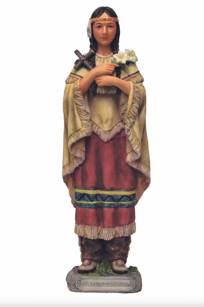 Kateri - St. Kateri Tekakwitha in fully hand-painted color