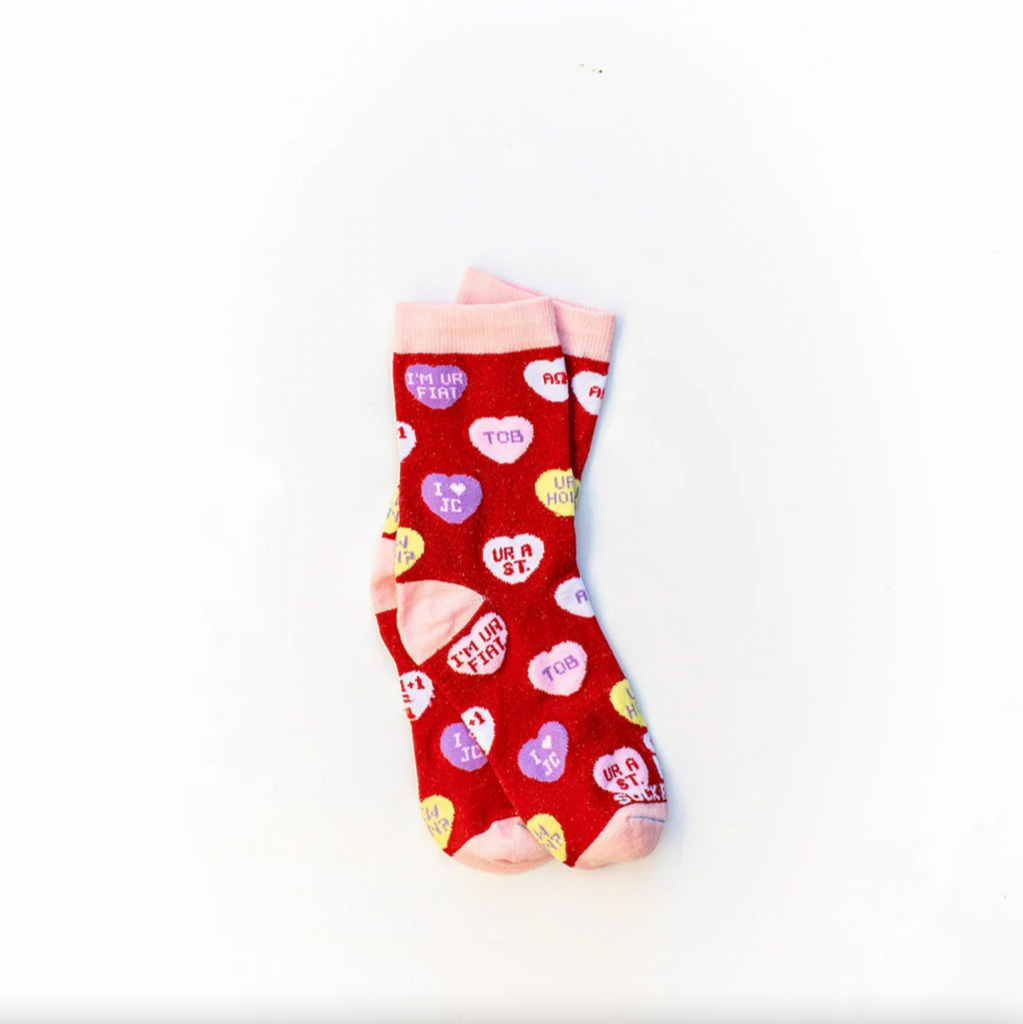 Socks - Valentine's Day Candy Hearts Socks (Kids)