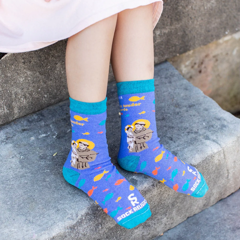 St. Anthony Socks - Patron Saint Socks (Kids) | Sock Religious