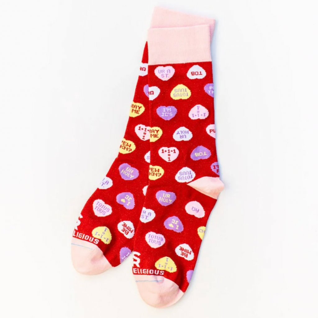 Socks - Valentine's Day Candy Hearts Socks (Adult)