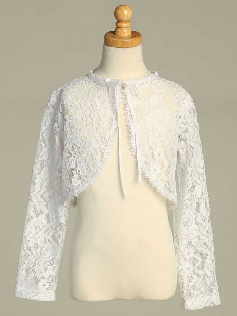 Communion Cardigan - Lace Long Sleeve Bolero