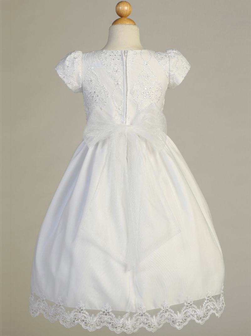 First Communion Dress - Sequined Lace Bodice | Lito
