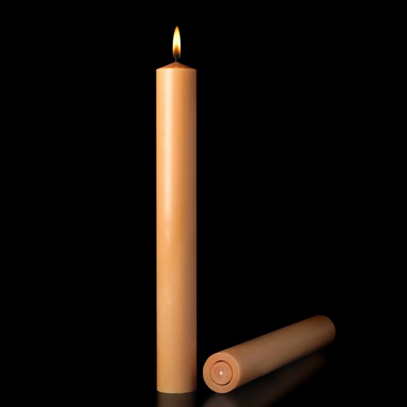 100% Beeswax Altar Candles – Unbleached | Cathedral Candle Company