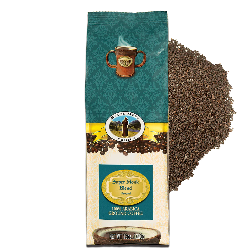Super Monk Blend Extra Caffeinated Coffee | Mystic Monk Coffee