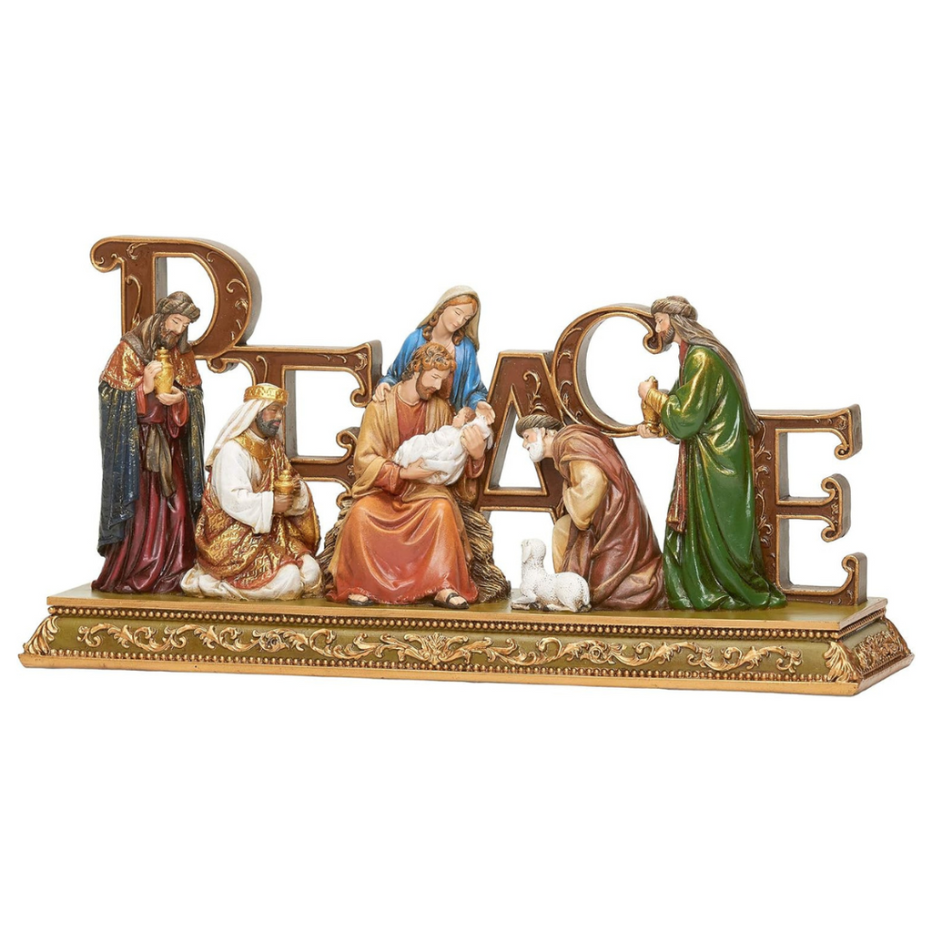 Peace Nativity Tabletop Piece 6"H