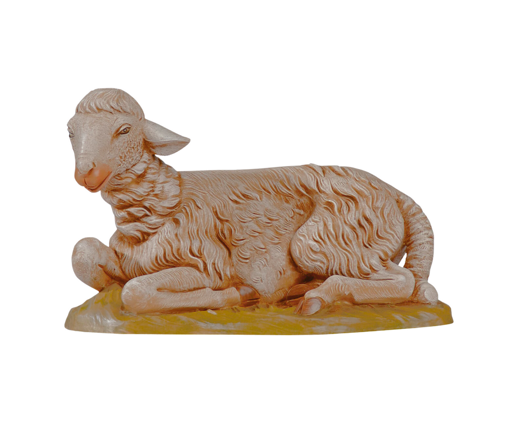 Sheep Sitting Brown 18" Scale