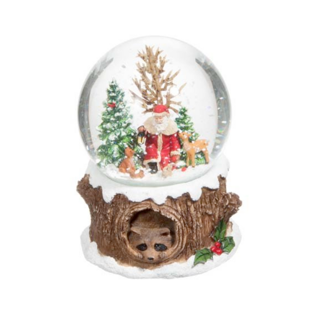 Santa Musical Snow Globe 5.75"H