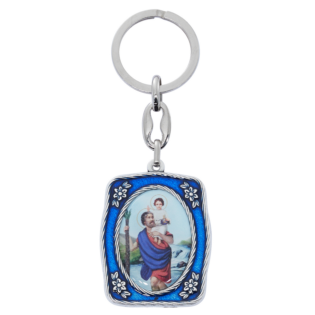 Keychain - St. Christopher Colored Key Ring