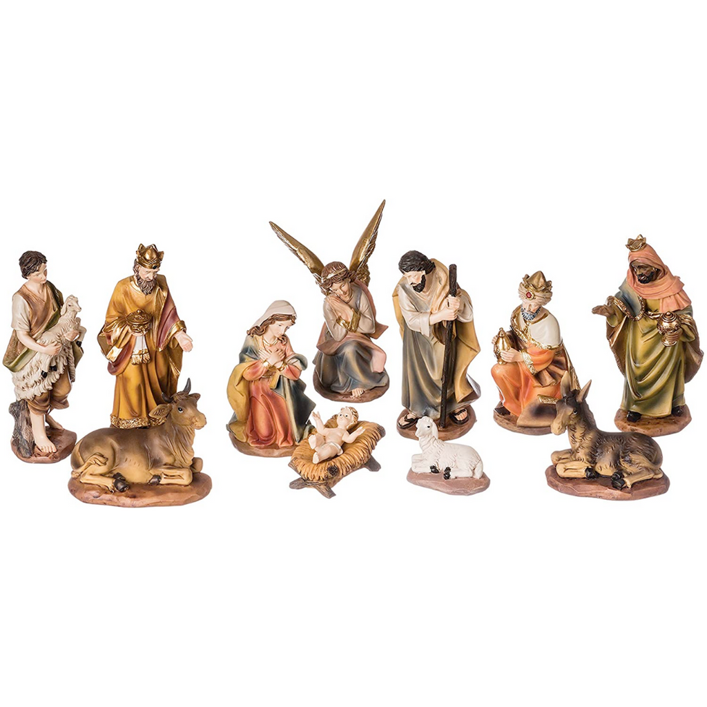 Nativity in Color 6"H 11pc Set