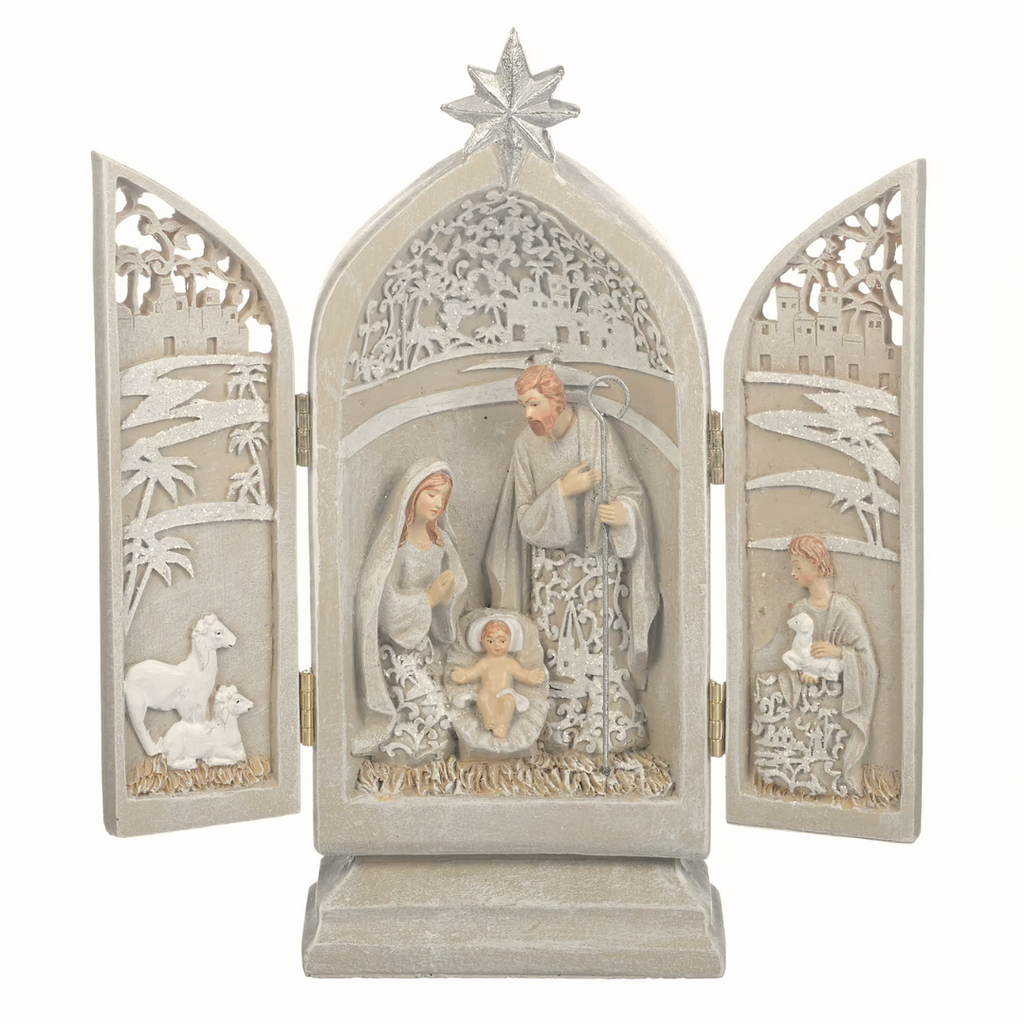 Triptych Holy Family 8.5"H