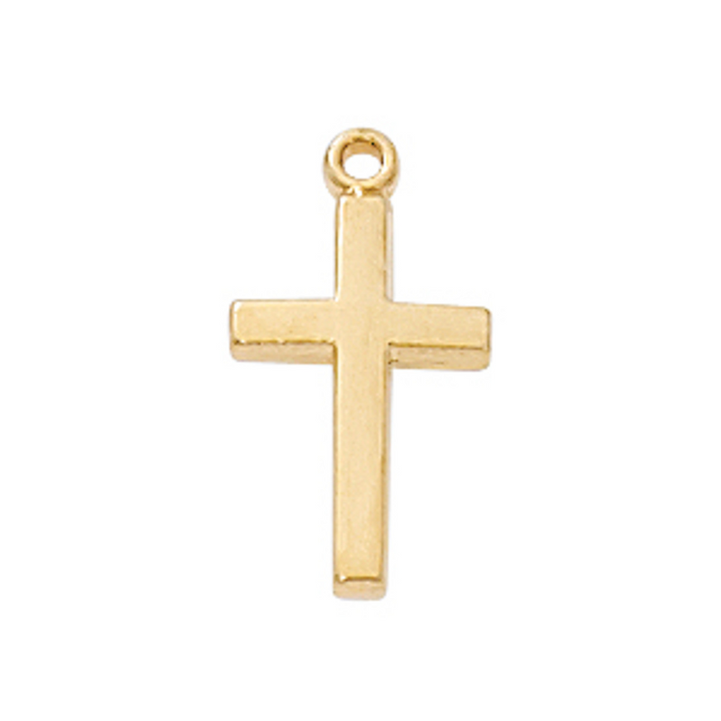 Gold Plated Sterling Cross Necklace for Baby 13"