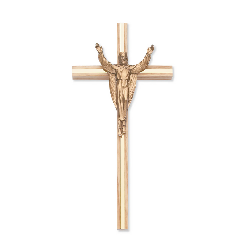 Resurrection Cross - 10" Oak Cross, Boxed