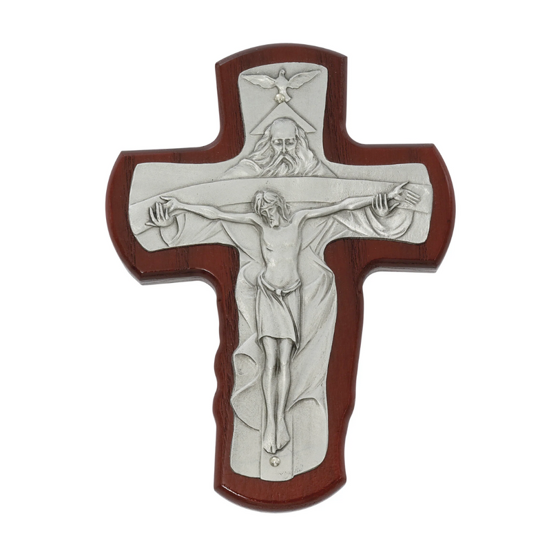 Trinity Crucifix - 5 1/2" Cherry Crucifix, Boxed