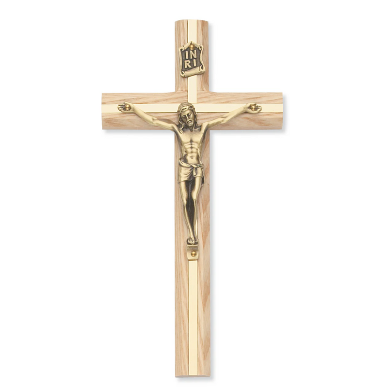 Crucifix - 8" Oak Crucifix, Boxed