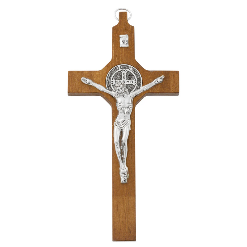 Benedict Crucifix - 8" Walnut St. Benedict Crucifix Bagged