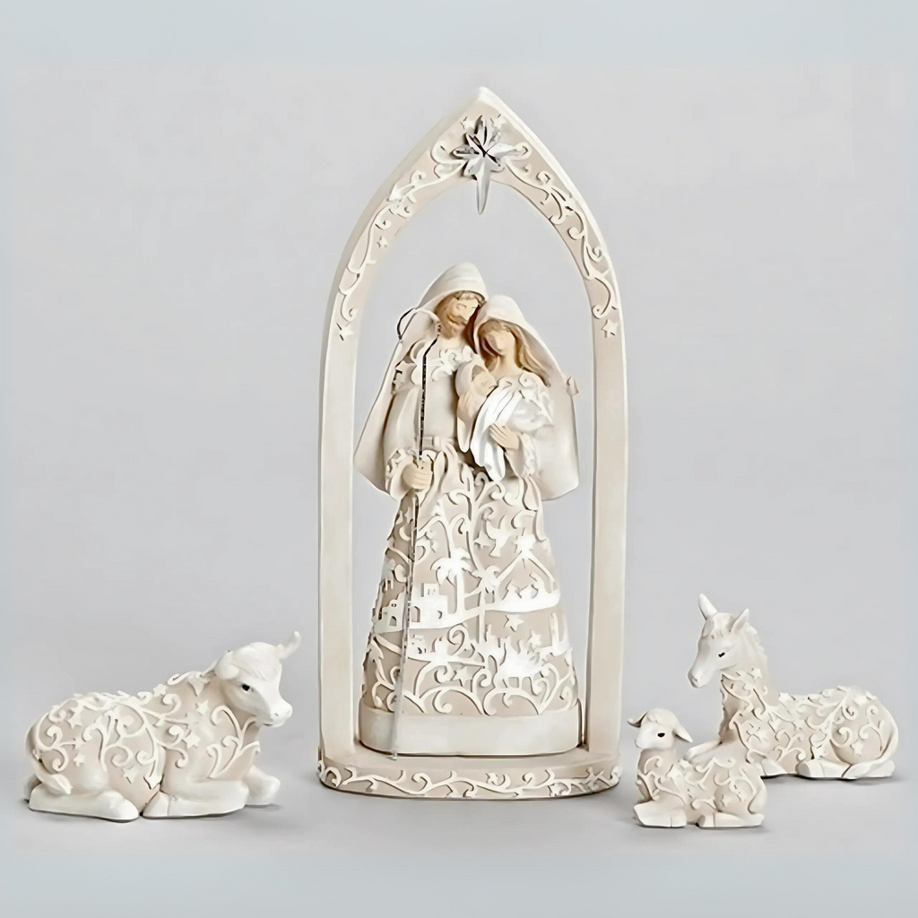 Holy Family with Arch 10"H 4pc Set