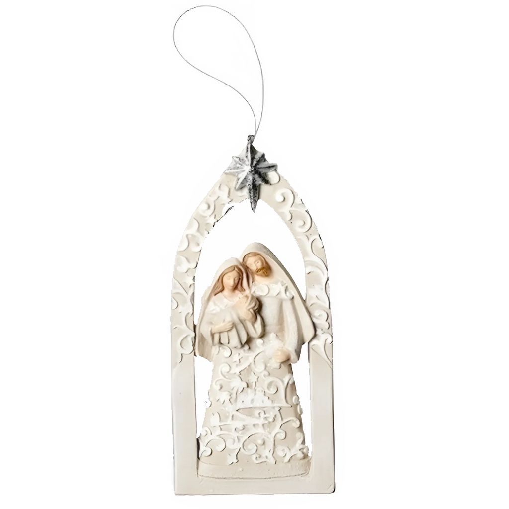 Holy Family Ornament 5.5"H