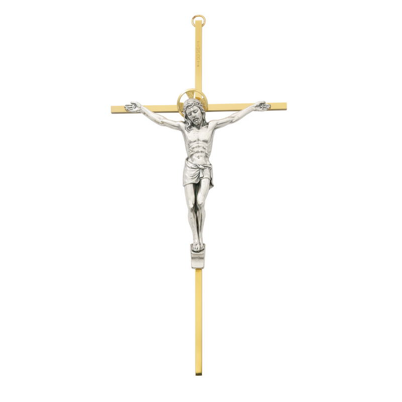 Crucifix - 10" Brass Crucifix, Boxed