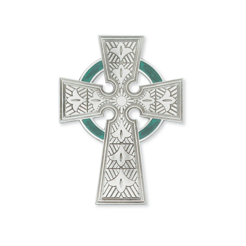 Irish Cross - 4 3/4" Pewter Cross, Boxed