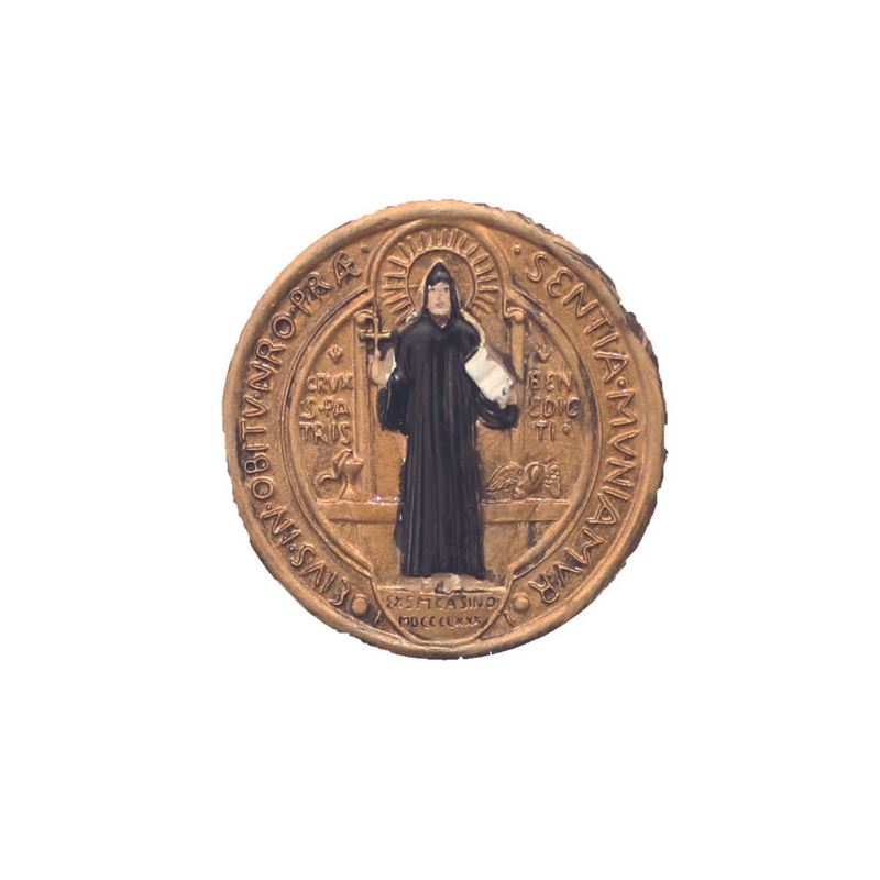 Benedictine Crucifix – 11" Fully Hand-Painted with Saint Benedict Medal