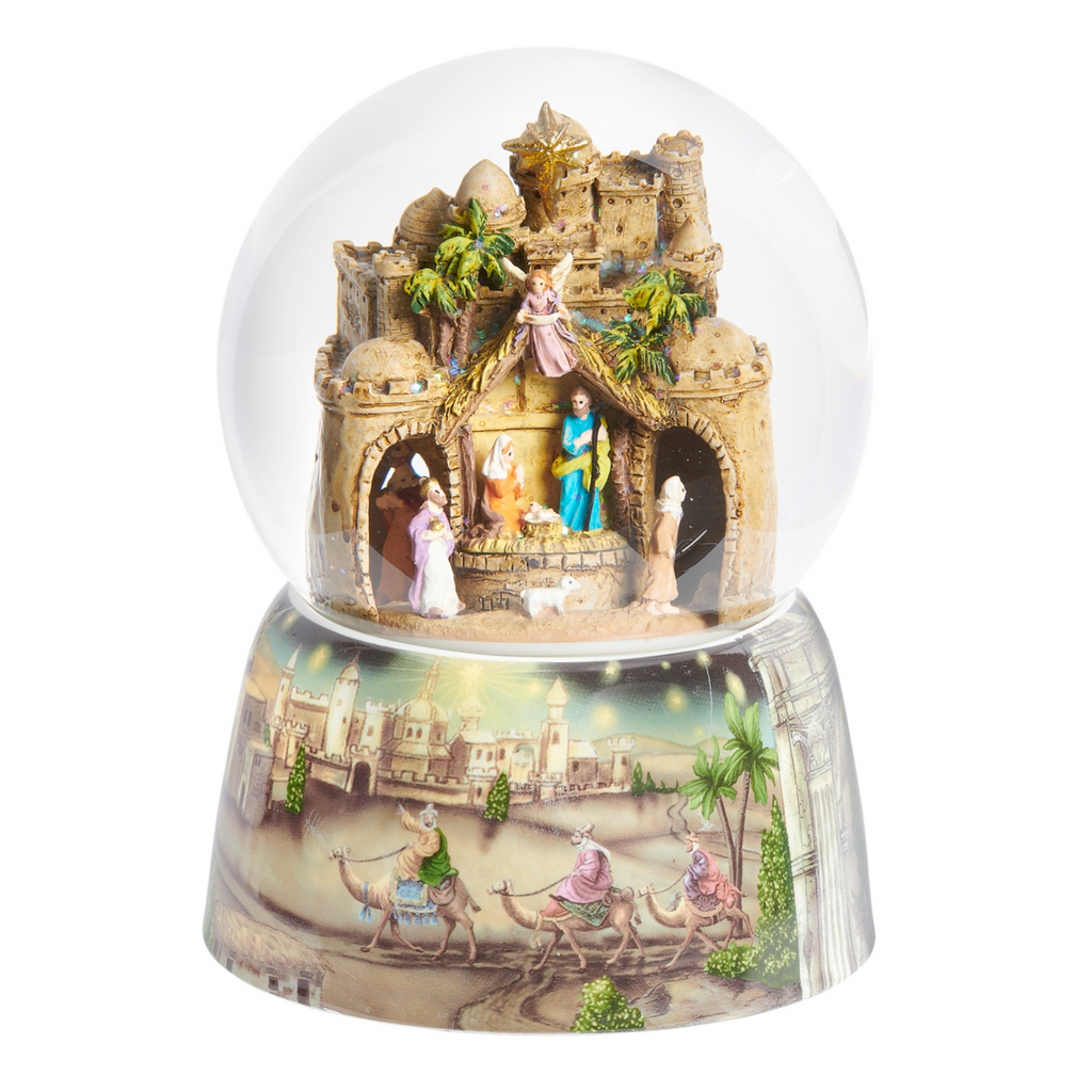 Bethlehem Snow Globe Musical 7"H