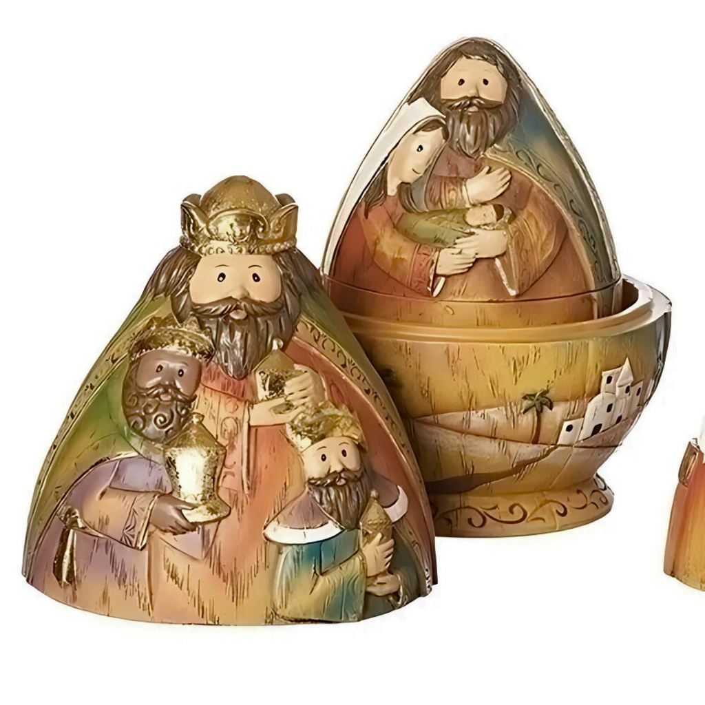 Nativity Nesting Box Figure 6.5"H 3pc set