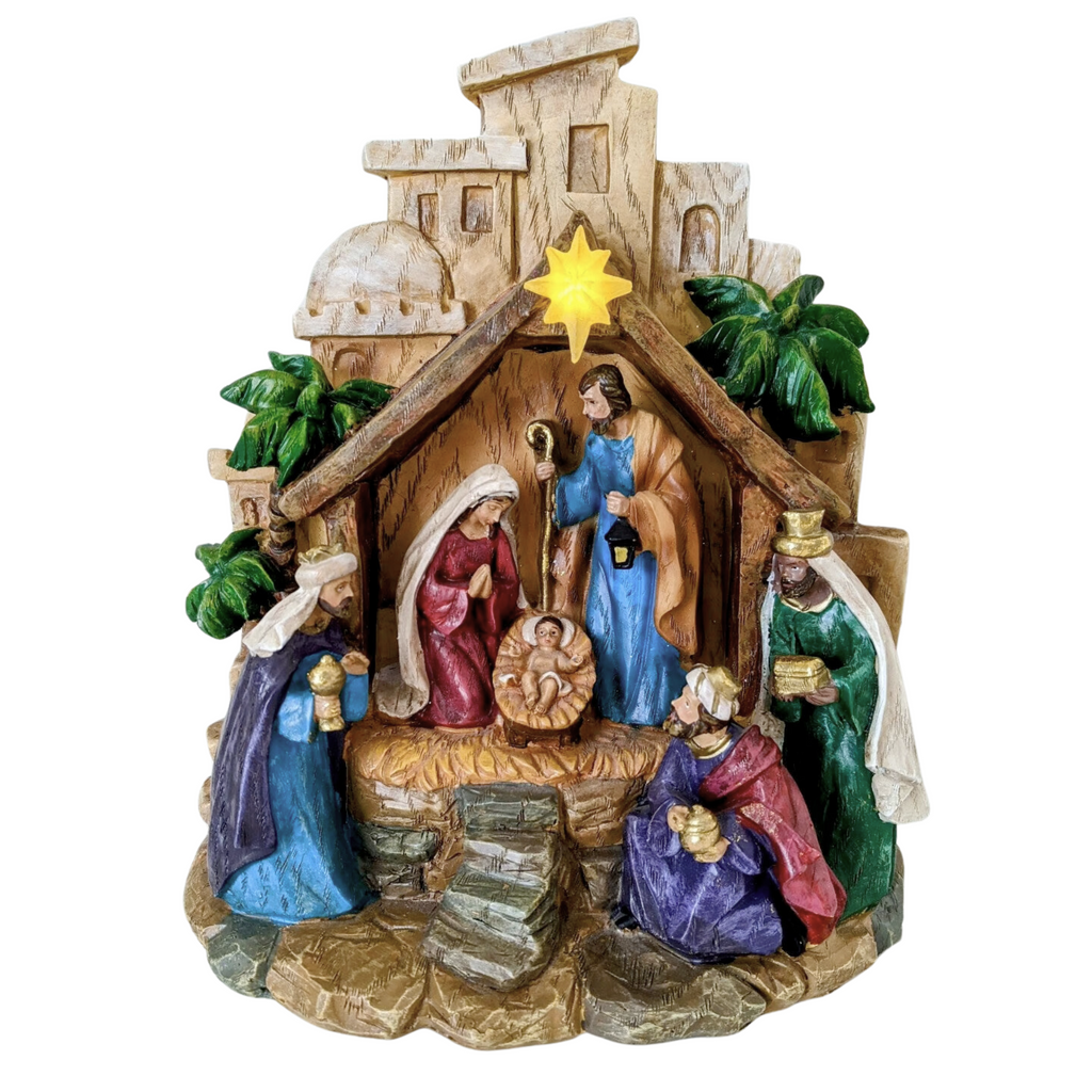 Nativity Scene Figure LED 8"H